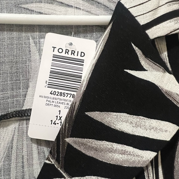 Rayon slub button front collard dress - never worn - Picture 6 of 9